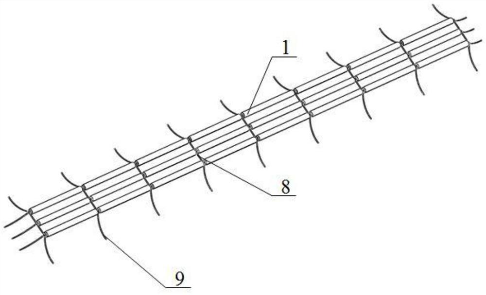 A multi-purpose combined flexible floating breakwater