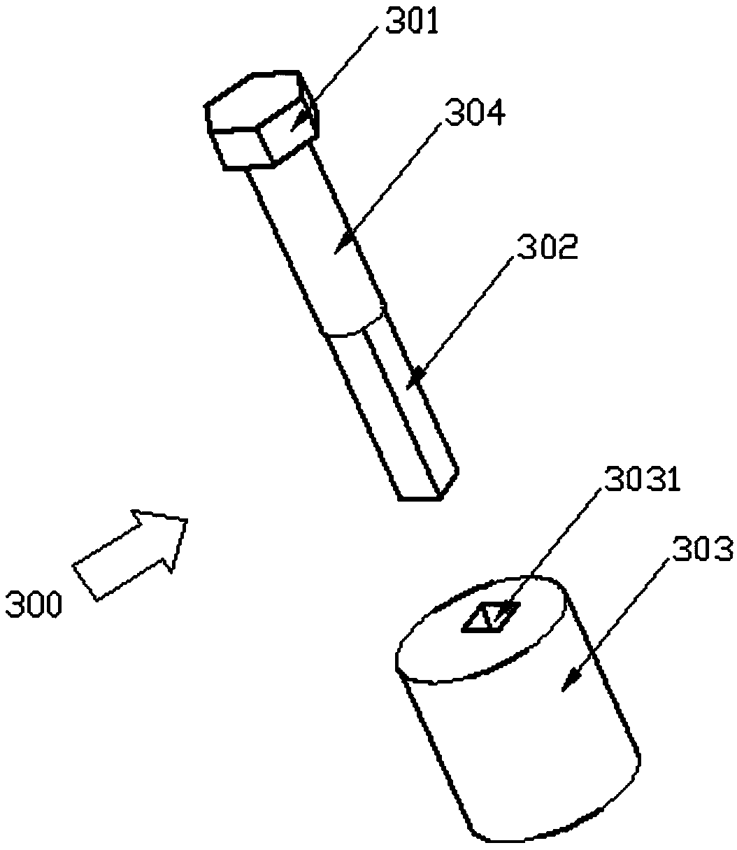 Mold core clamping device