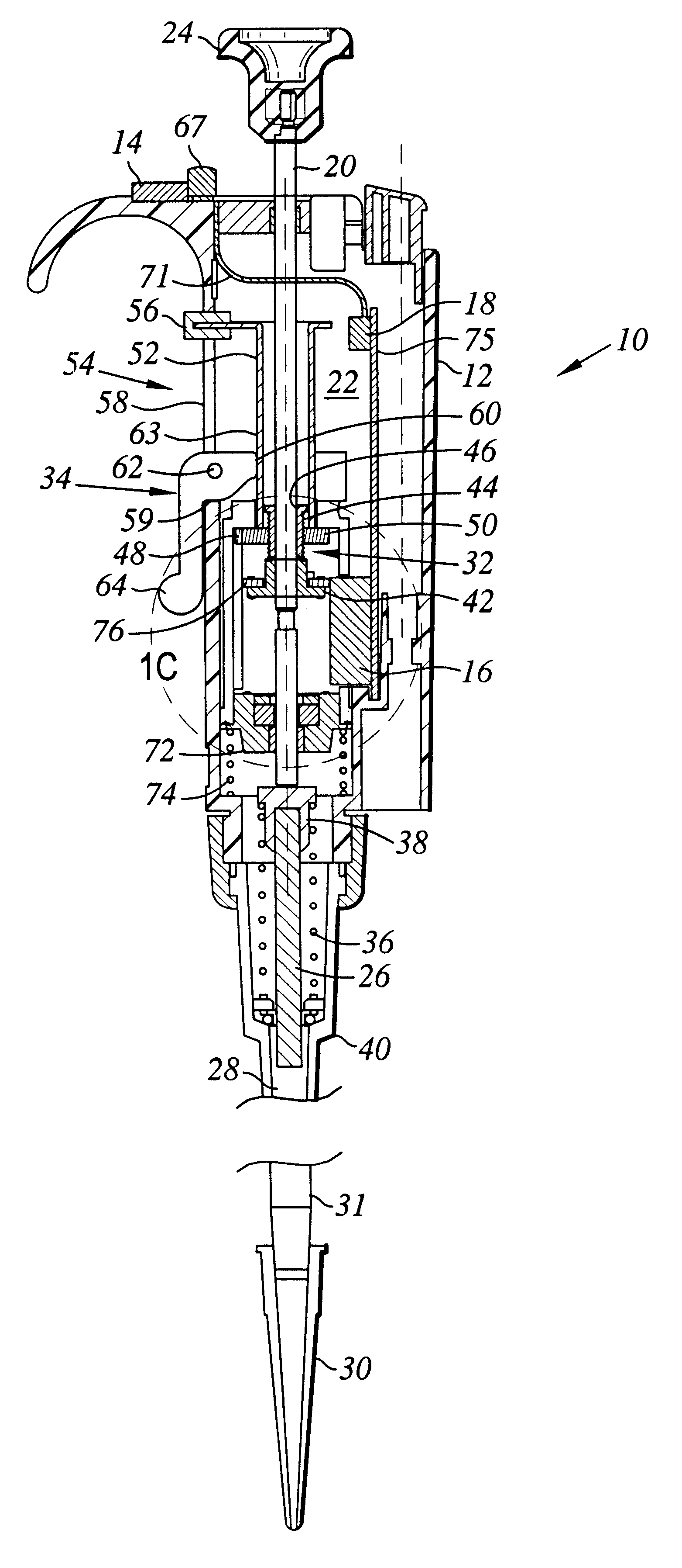 Volume adjustable manual pipette with quick set volume adjustment