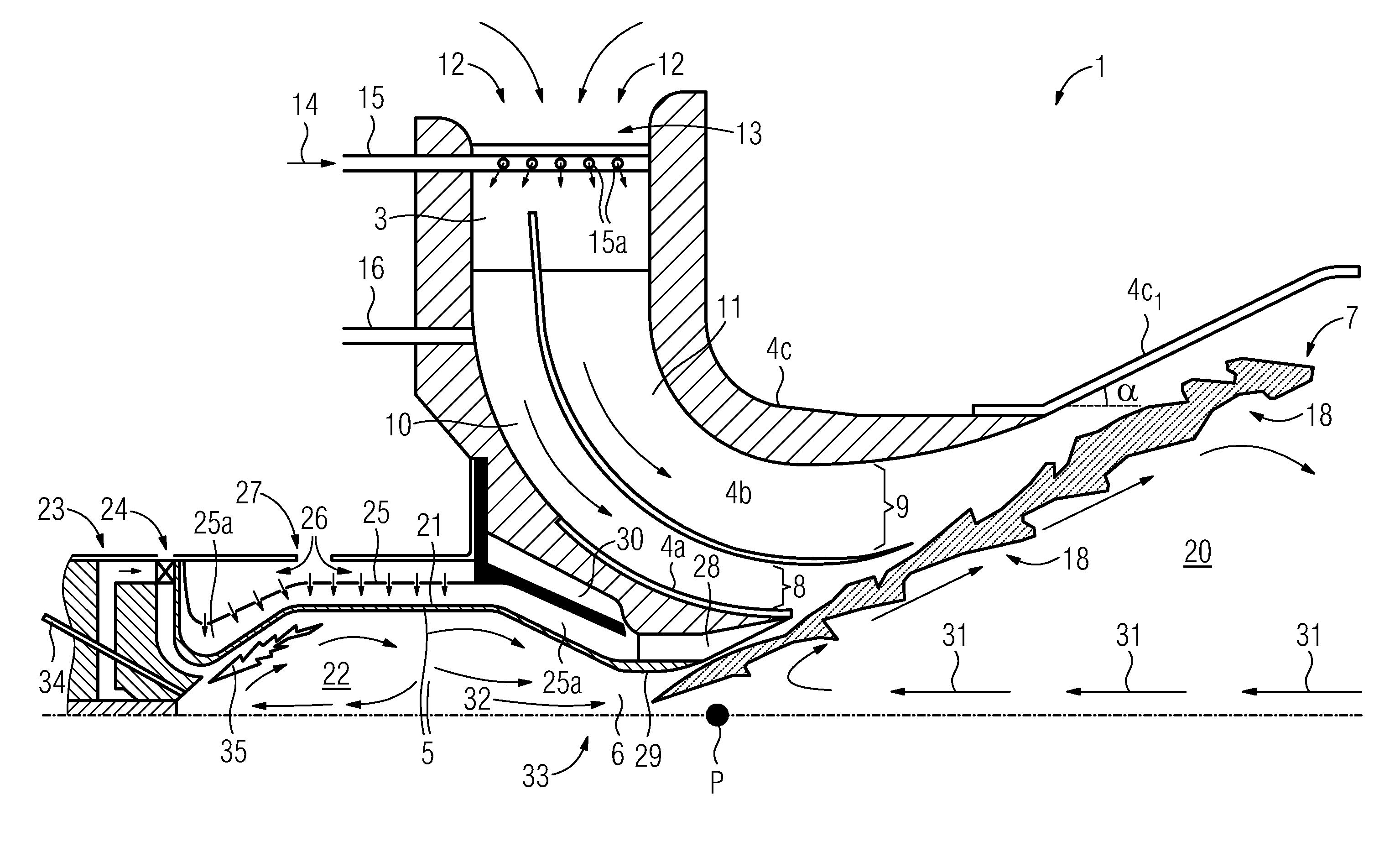 Pilot combustor in a burner