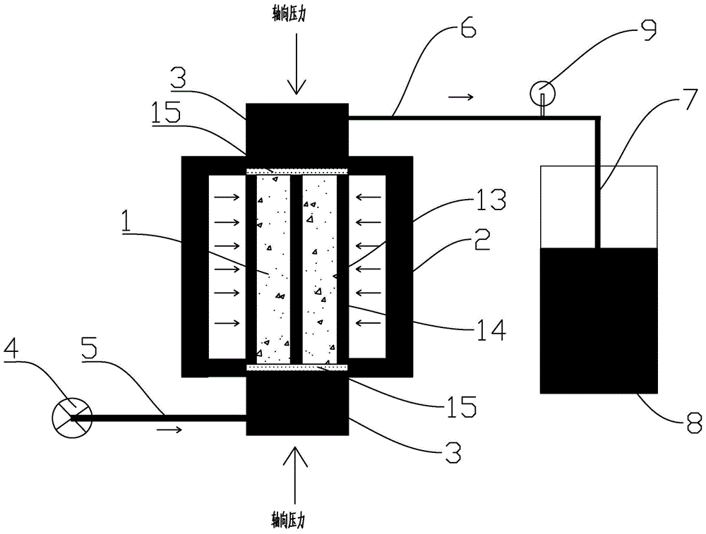 Anisotropic rock damage degree test device and test method thereof