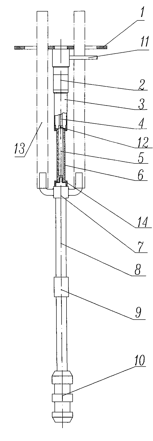 Single point settlement gage