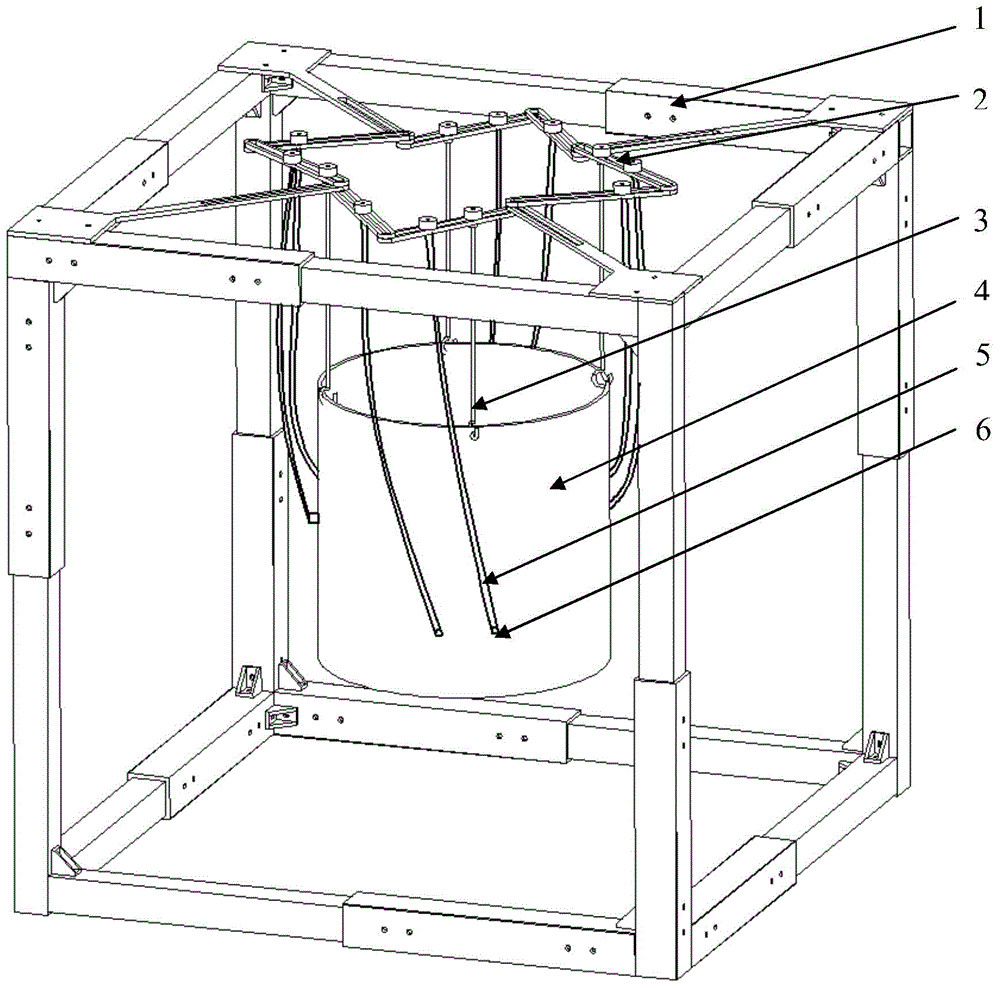 Synchronous excitation system used for thin shell high-order modal shape test and test method