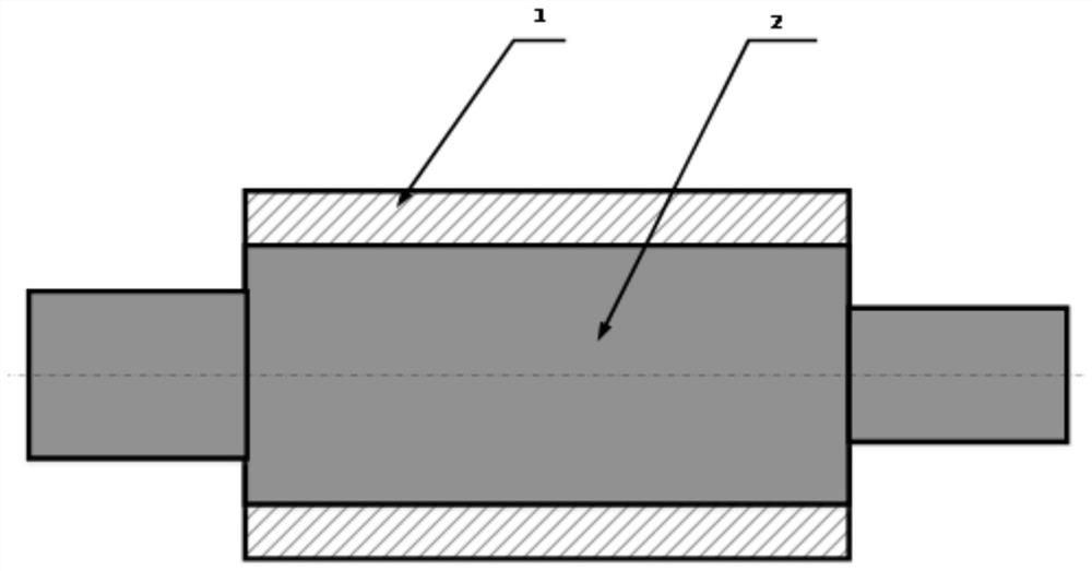 Preparation method of high-speed steel roll with compound modification treatment