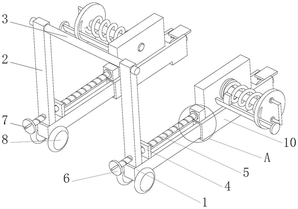 Motorcycle parking frame