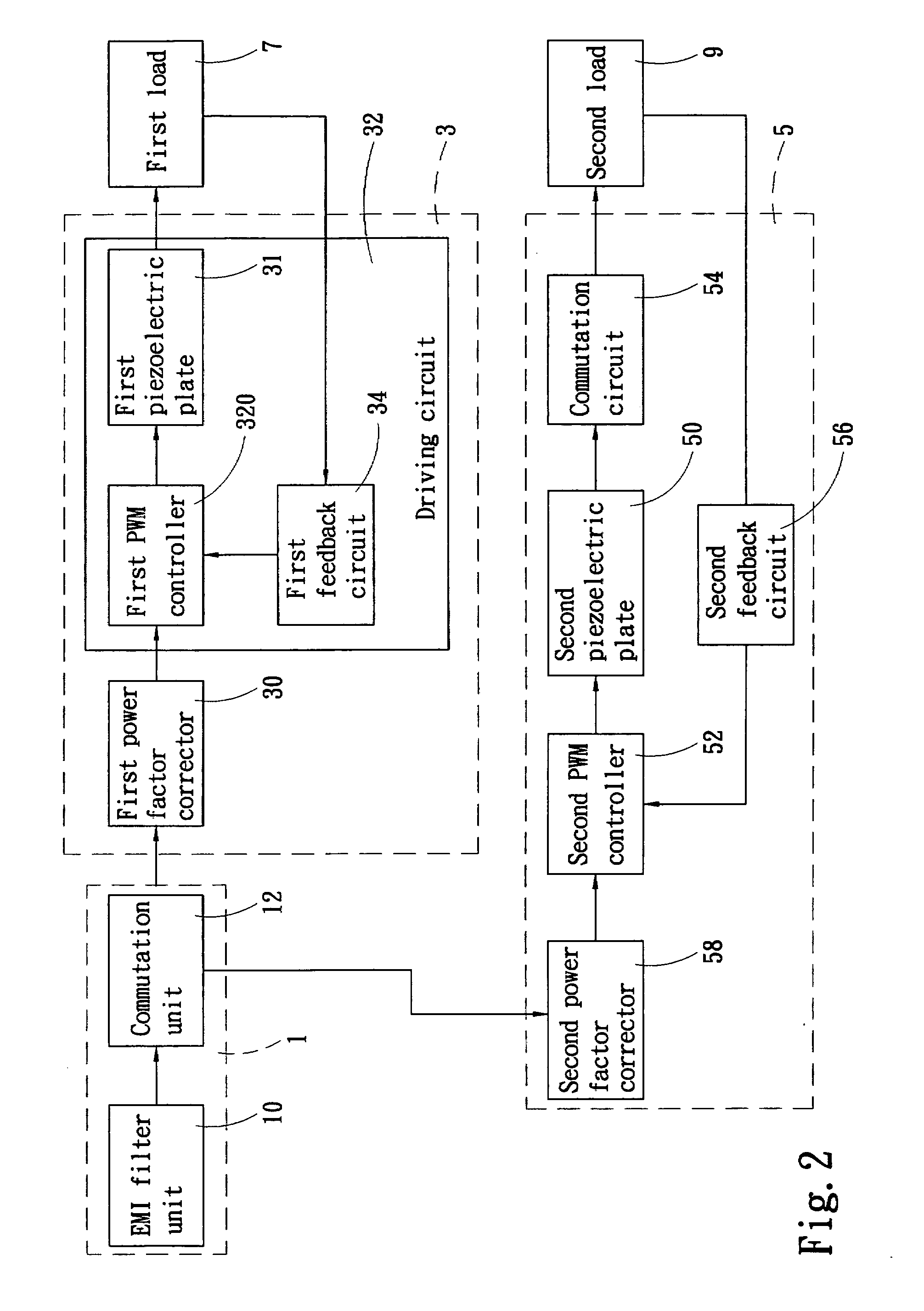 Piezoelectric power supply