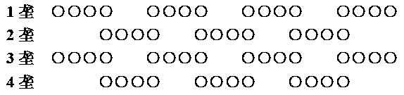 Planting method of corn interlaced and staggered hole full side row