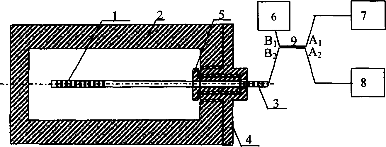 Optical fiber vibrative sensor based on optical fiber raster