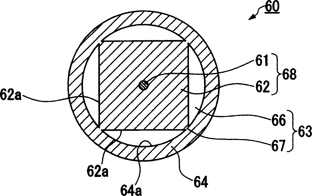 Method for exciting light for optical amplification medium fiber, structure for emitting excited light into optical amplification medium fiber optical fiber amplifier, and uses