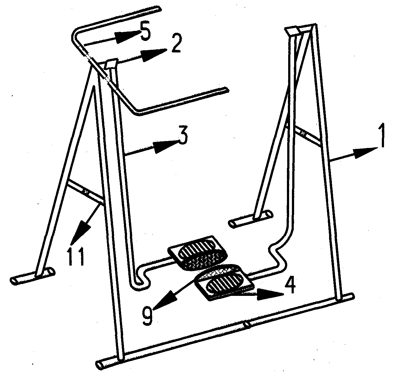 Random-walk leg stretching machine