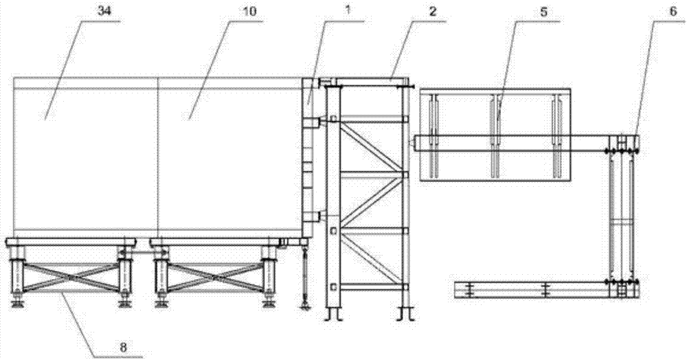 Short-line matching prefabricated formwork system for corrugated steel web composite structure girder bridge