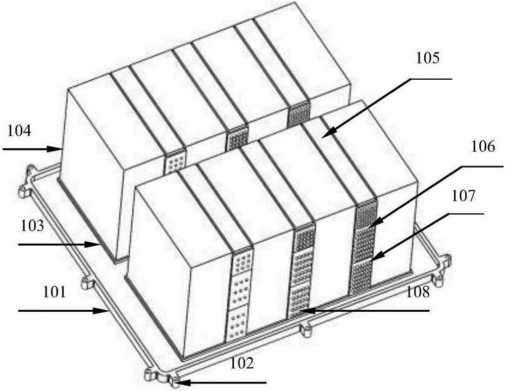 Phase-change material/air-coupled hierarchical battery heat management system