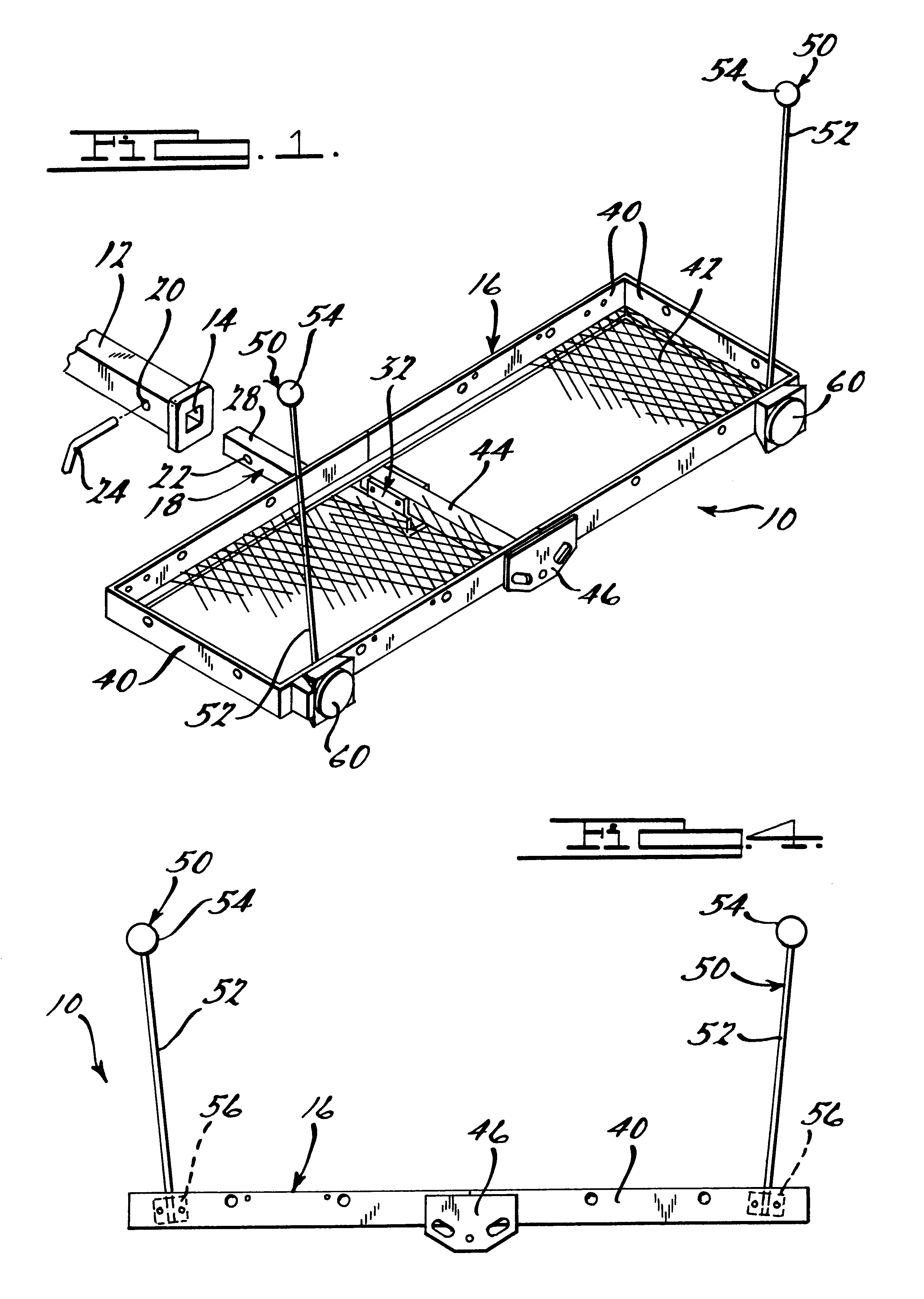 Hitch mounted cargo carrier