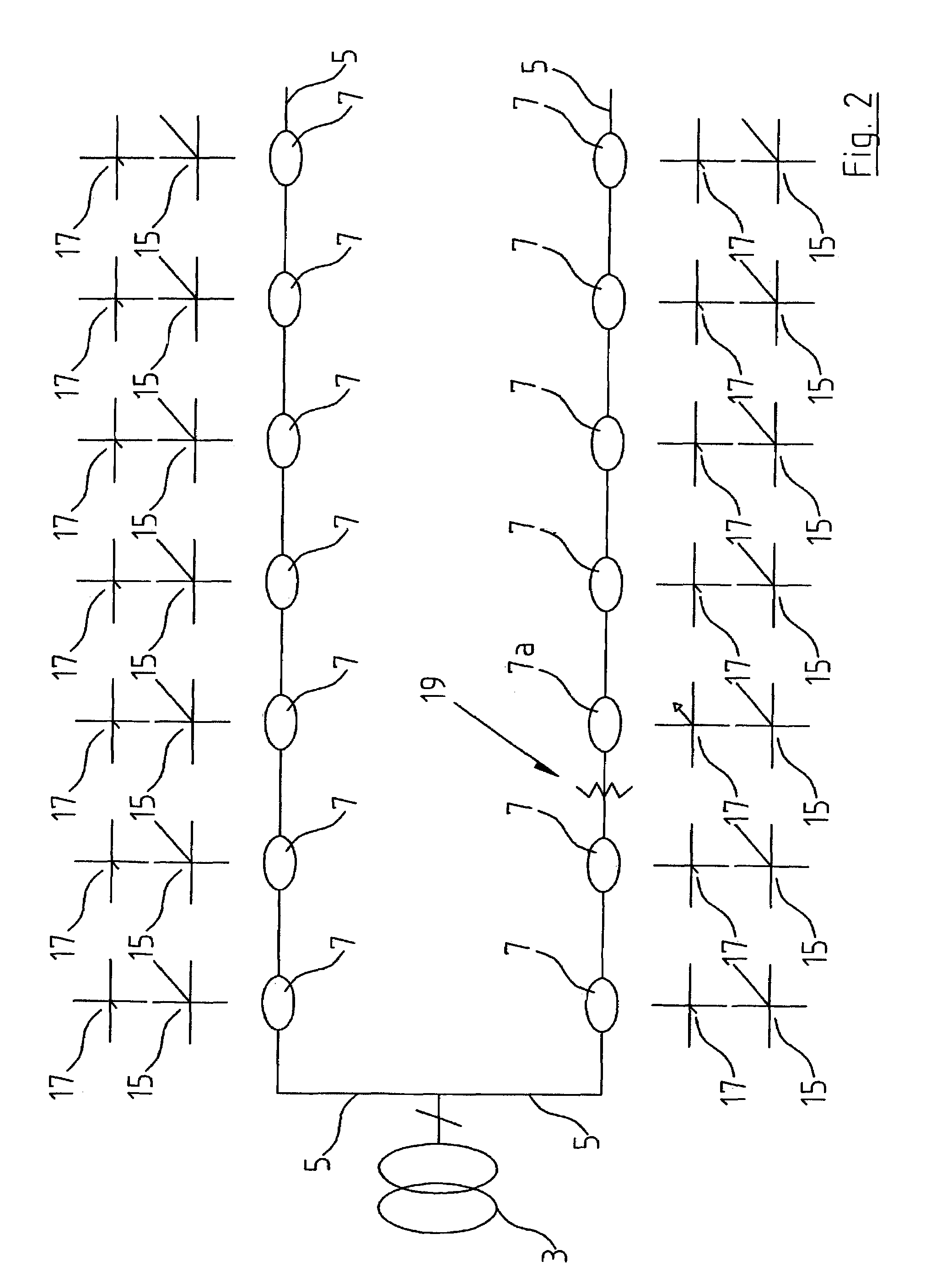 Method of monitoring line faults in a medium voltage network