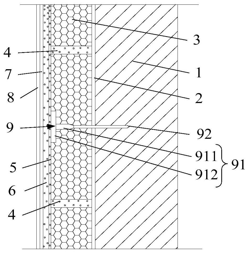 Outer wall fireproof heat preservation system and construction method thereof