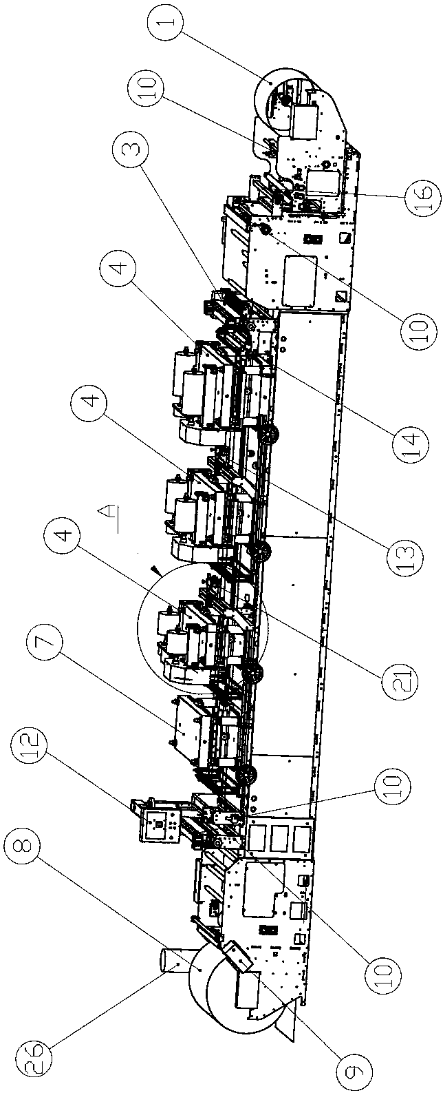 Cooling flat-type bronzing machine with three colored tapes