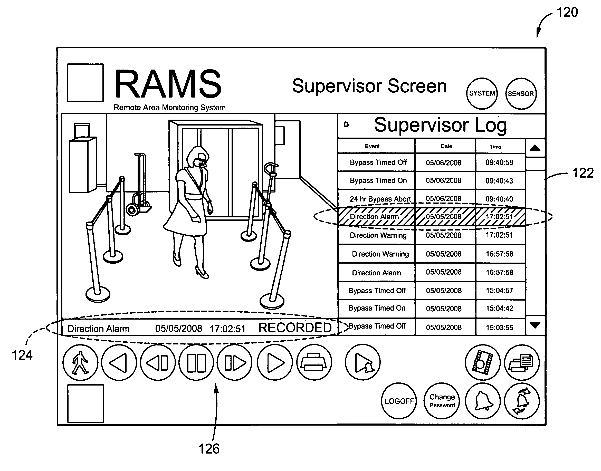 Method and system for administering remote area monitoring system