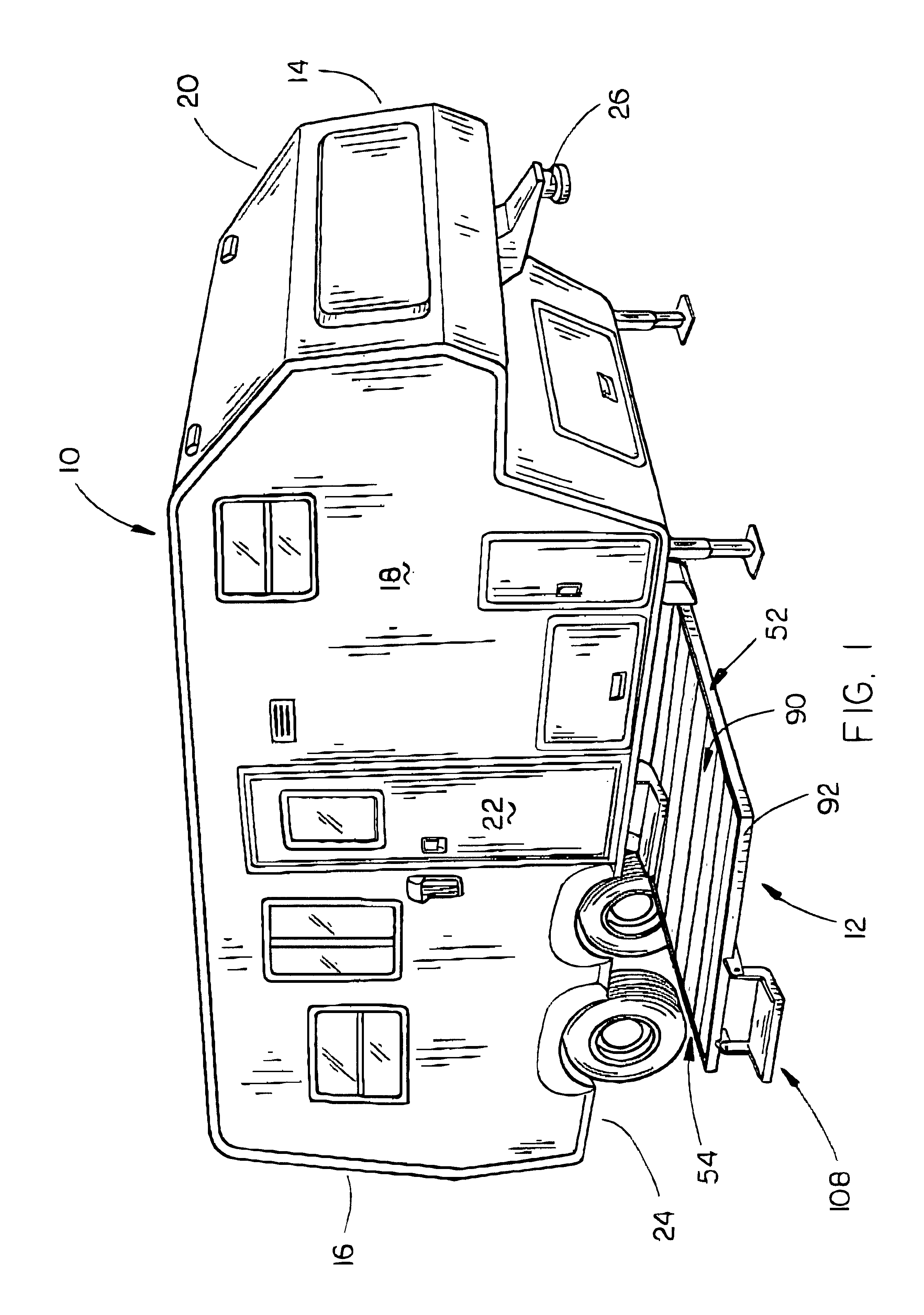 Slide-out deck for a recreational vehicle