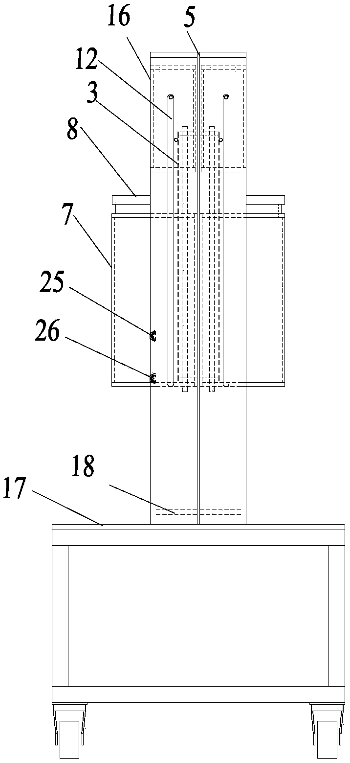 Hydro-static pressure experiment teaching device and measuring method