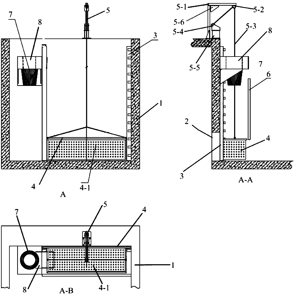 Lifting type residue dragging device