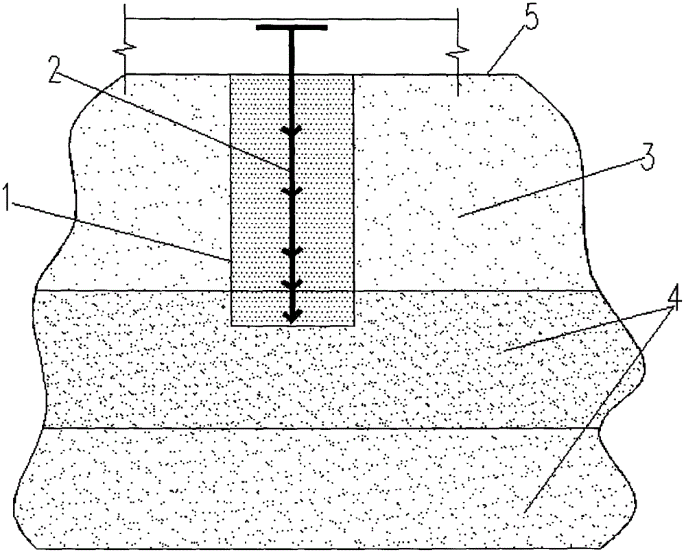 Soft soil foundation treatment and construction method by using mixing pile and anti-floating anchor rod