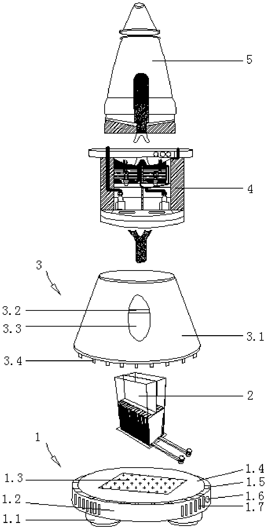 Multifunctional hydrogen water oxygen generation drinking machine