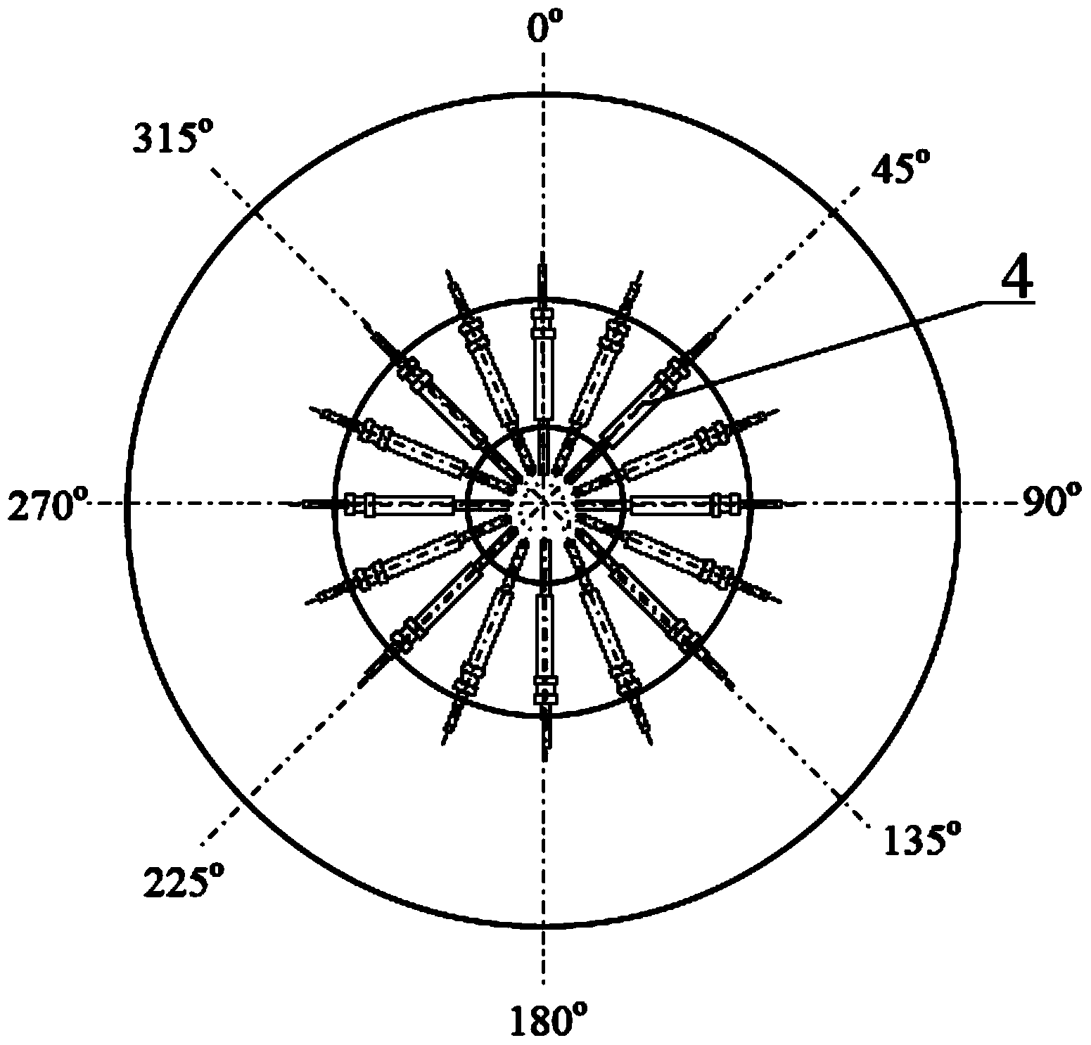 Inverted inclined installation method and device for long-period continuous stable operation of liquid-solid micro cyclone separator