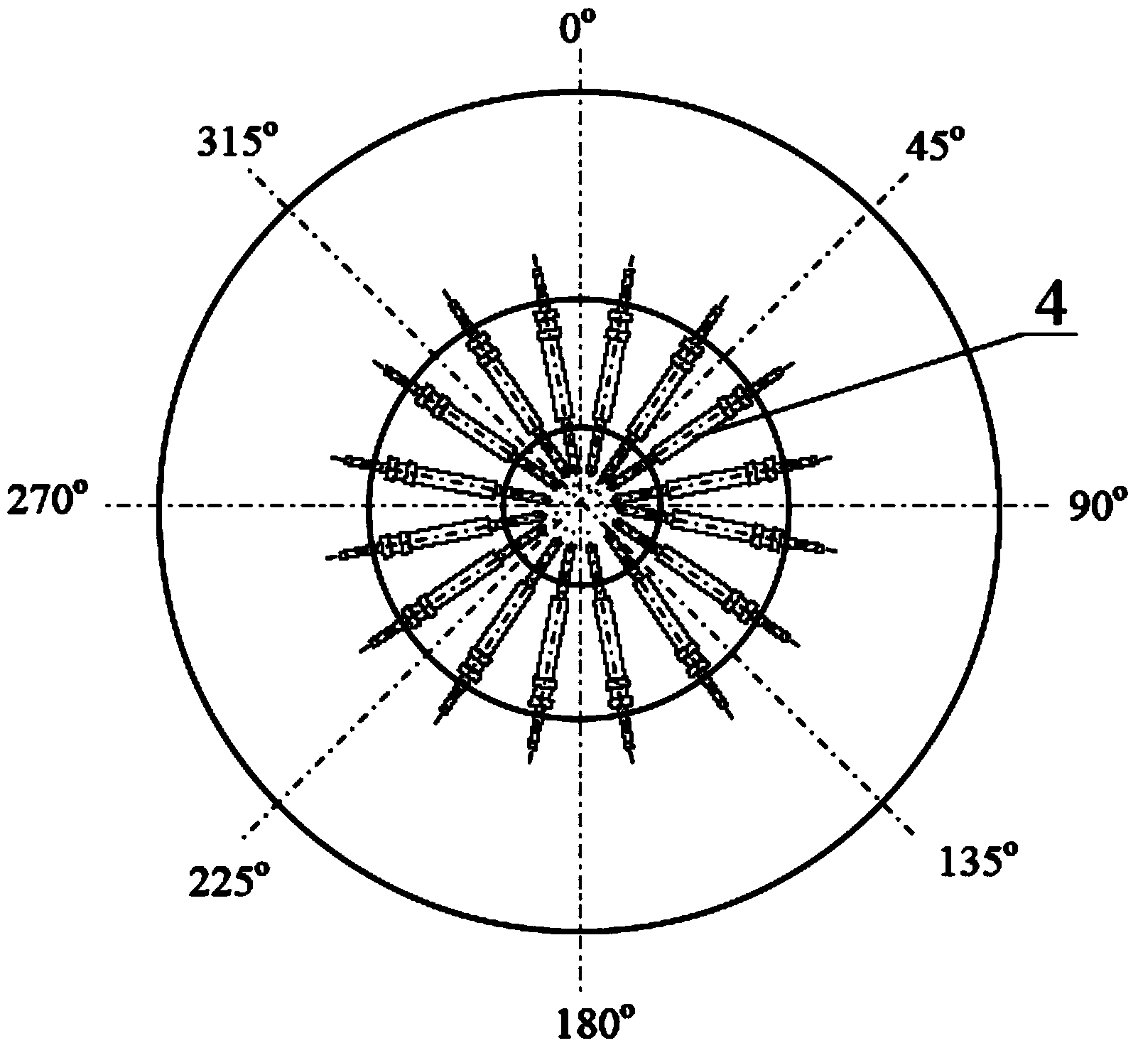 Inverted inclined installation method and device for long-period continuous stable operation of liquid-solid micro cyclone separator