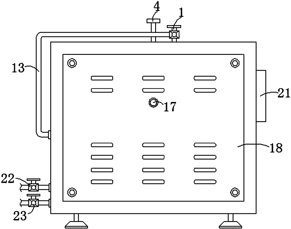 Waste gas treatment device for fabric dyeing and finishing equipment