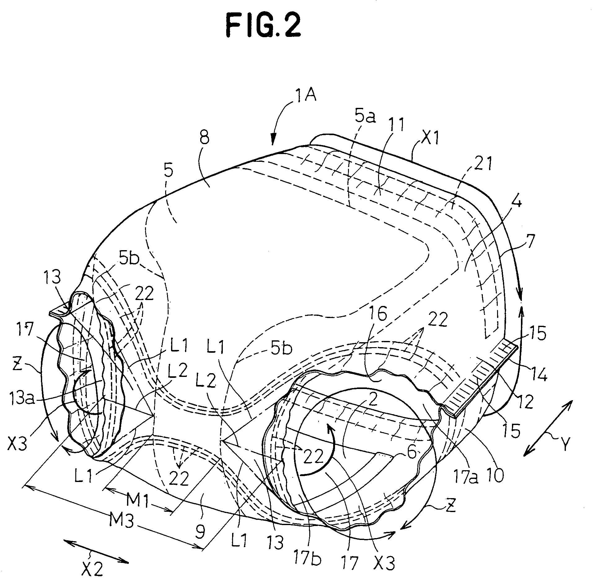 Pants-type disposable wearing article