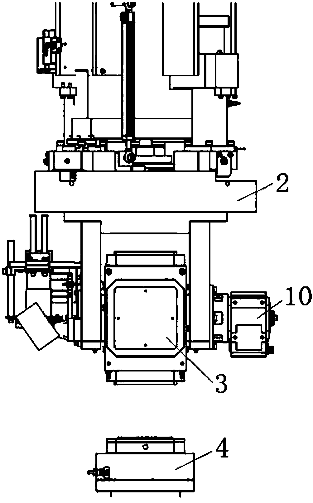 Metal thin net punching formation device