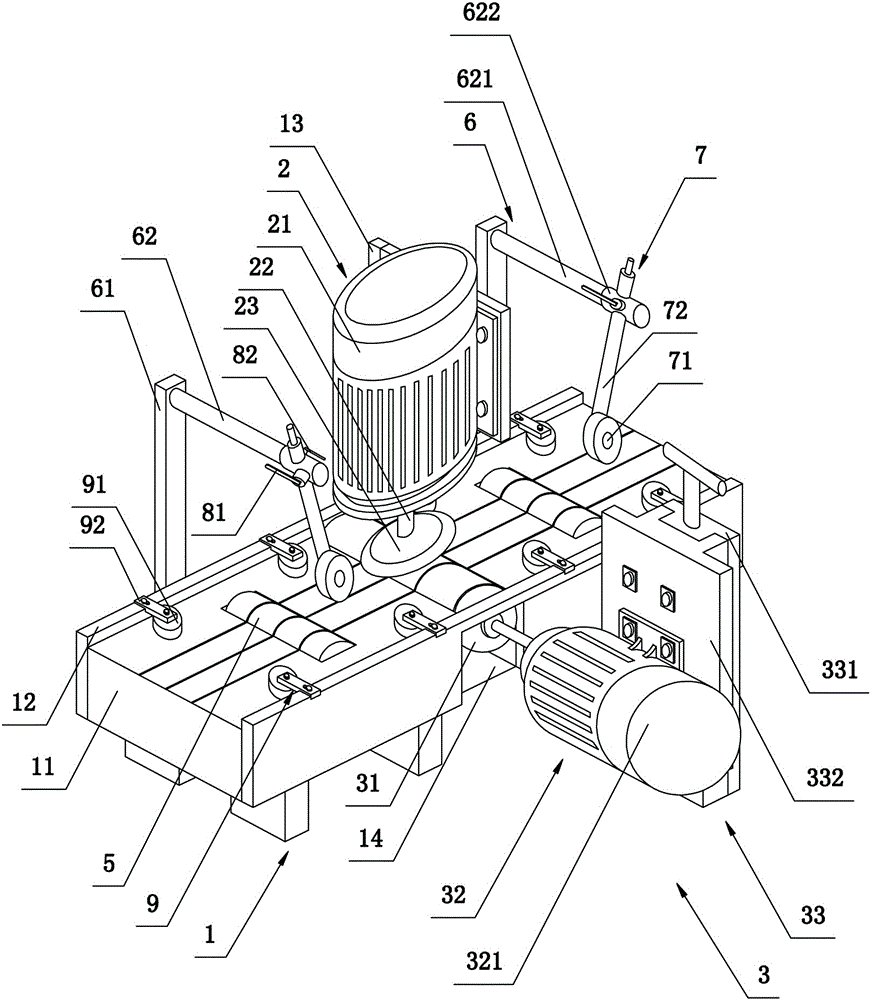 Sanding machine with improved structure