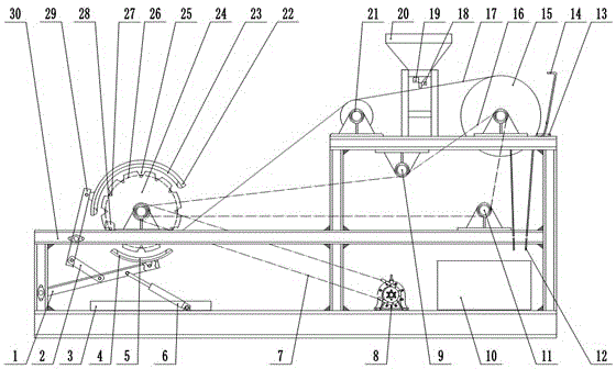 Multi-layer roll press belt sludge dewatering machine