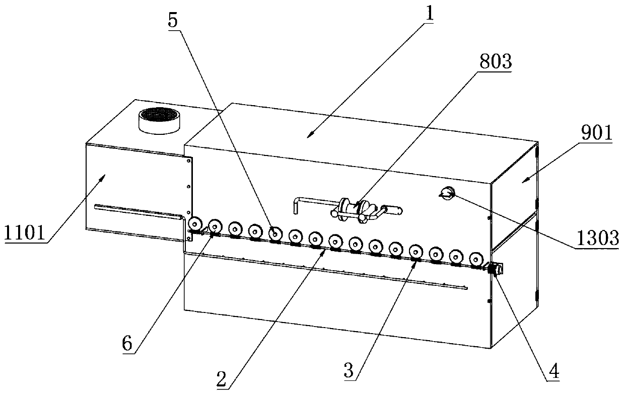 Production spraying device based on building energy conservation plates