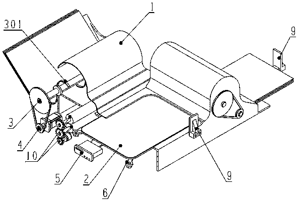 An auxiliary paper feeding device for stamping