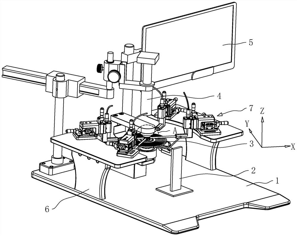 Semiconductor chip test bench