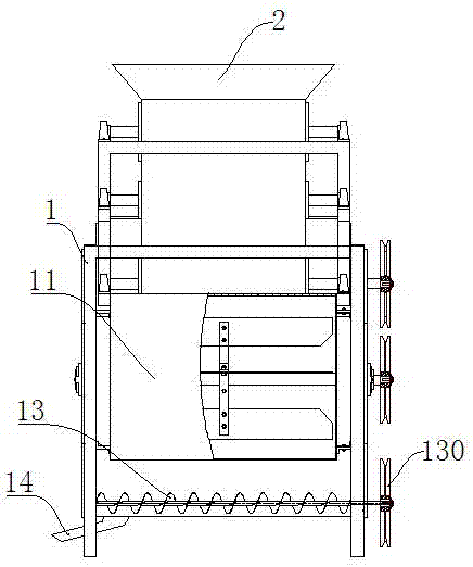 Aerodynamics-based rice husk roller rubbing cleaning device