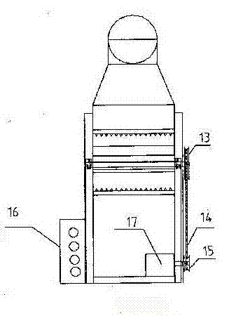 Impurity removing device special for separating calotropis gigantean fiber capsule seeds