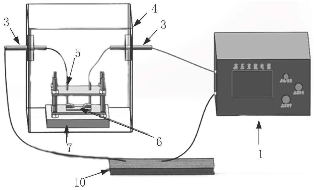 Aviation insulating material modification method capable of improving flashover voltage and test system thereof