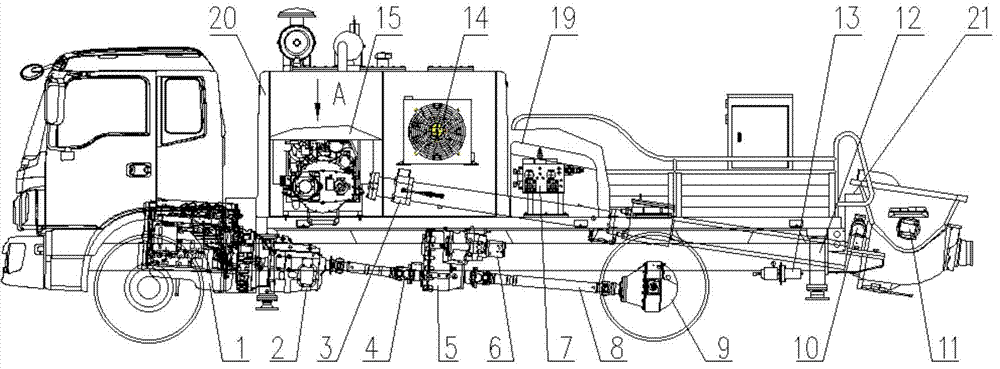 Vehicle-mounted concrete pump truck