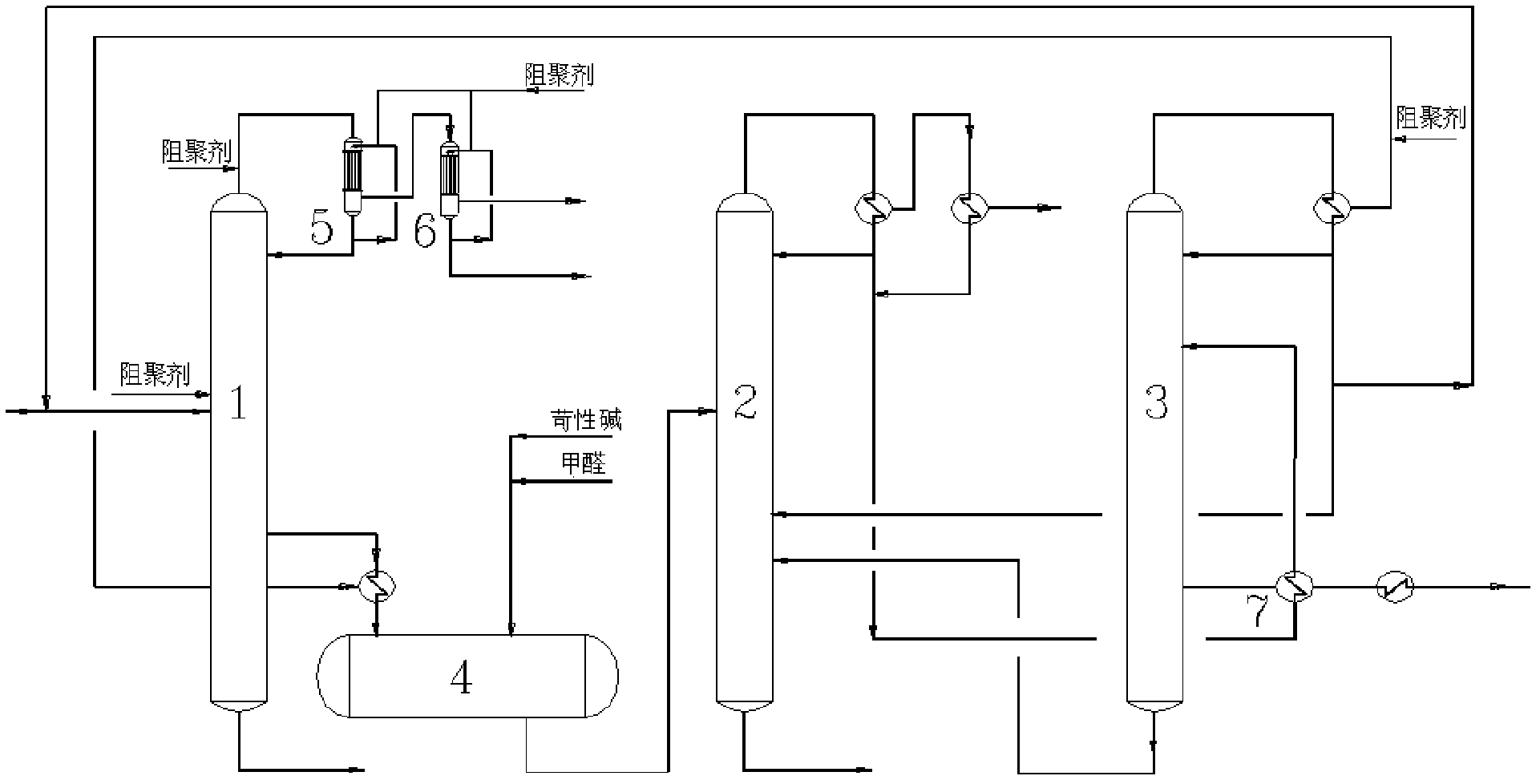 Continuous purification method for crude acetonitrile