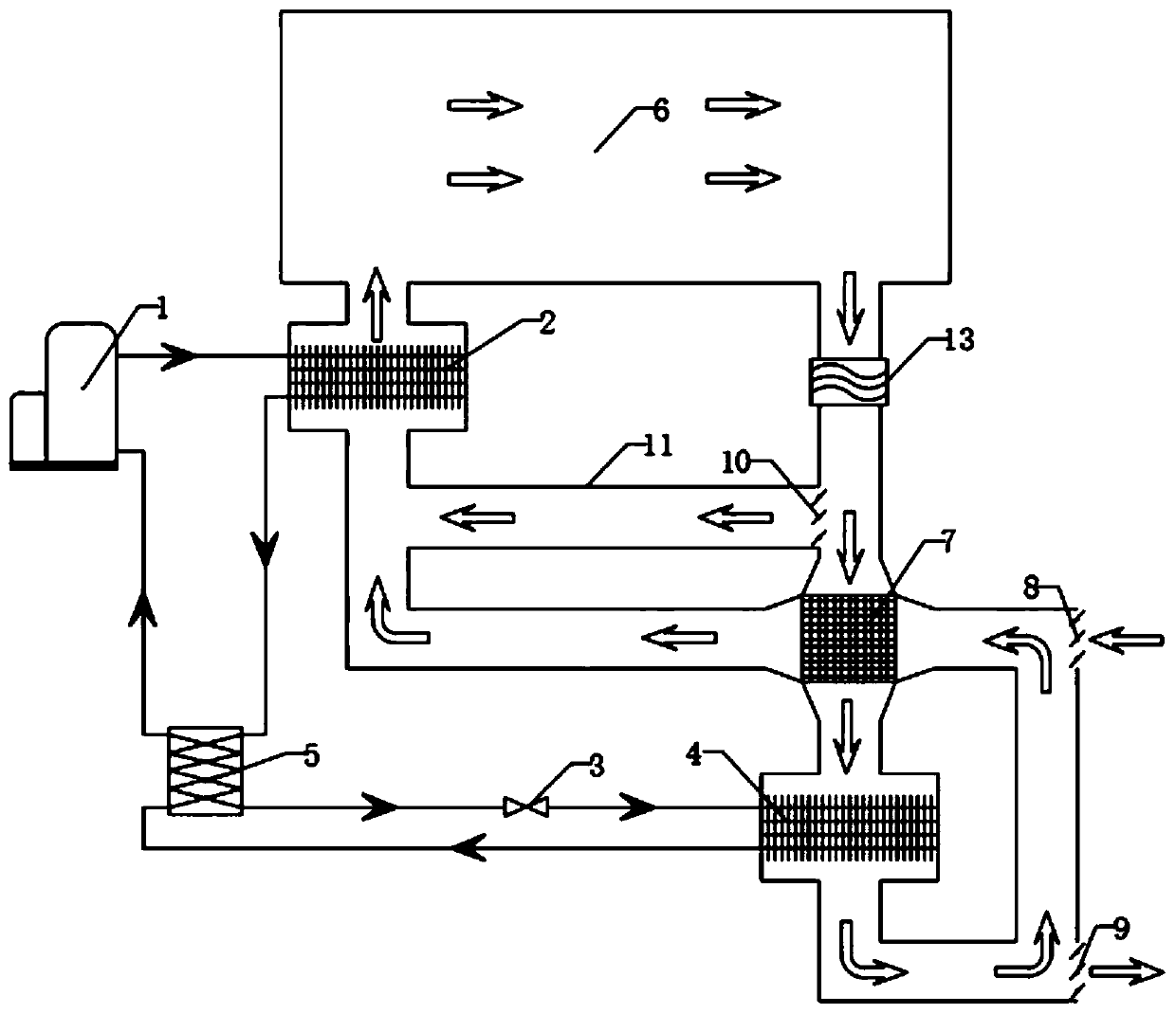 A co-based  <sub>2</sub> Drying system with transcritical heat pump cycle