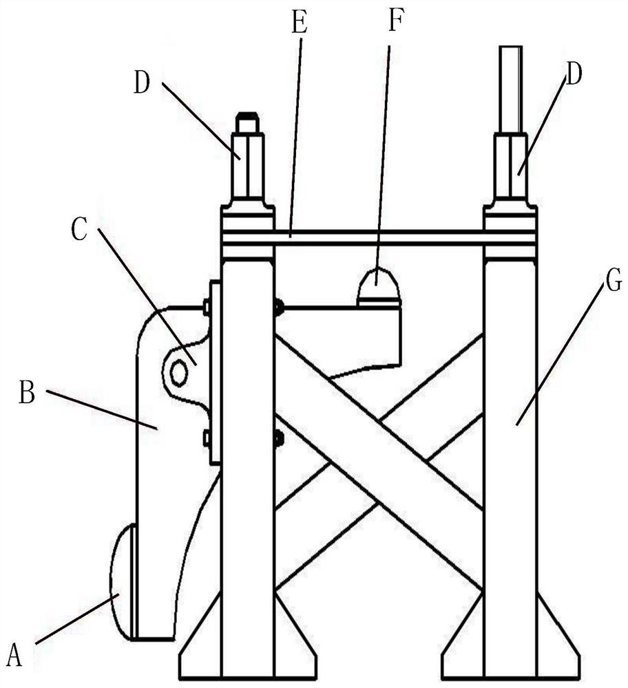 The conversion structure suitable for the horizontal conversion of the pneumatic impact table to the vertical impact device