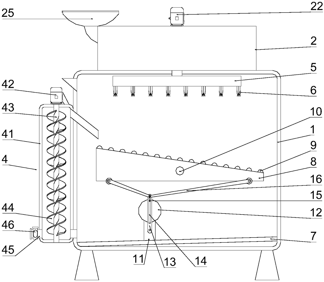 Crank rocker swing type soybean oil atomizing and spraying device for aquarium fish coloring feed