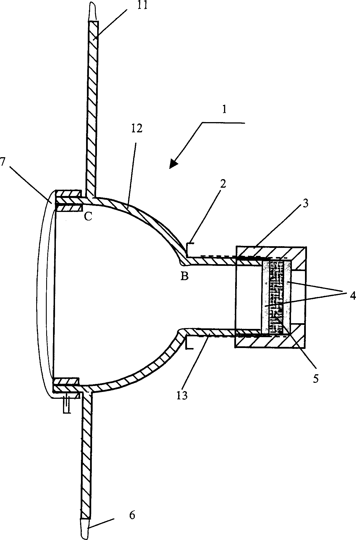 Integral dust-proof gas mask