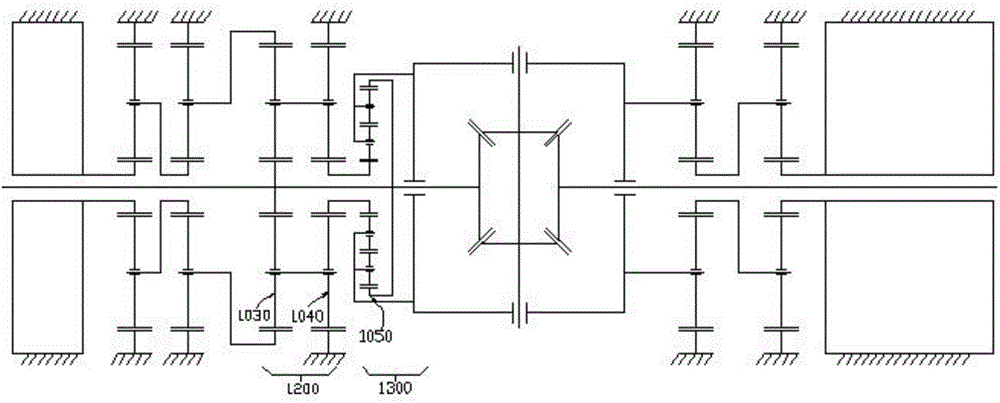 Electric differential mechanism with torque fixed direction allocation function