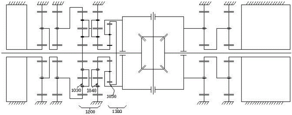 Electric differential mechanism with torque fixed direction allocation function