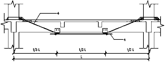 External pre-stressed tendon reinforcing steering block for building structure