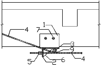 External pre-stressed tendon reinforcing steering block for building structure