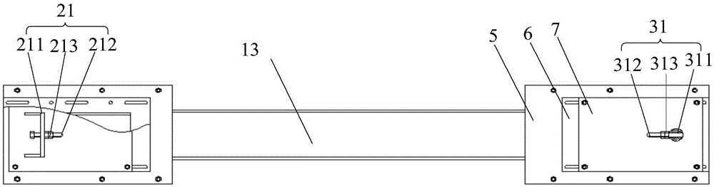 Line type positioning device of F-shaped track panel